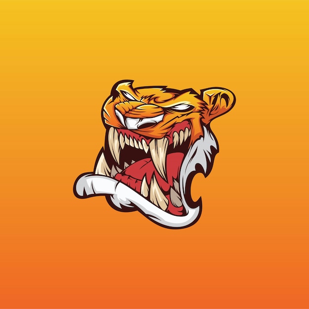 Vetor de logotipo esport tigre