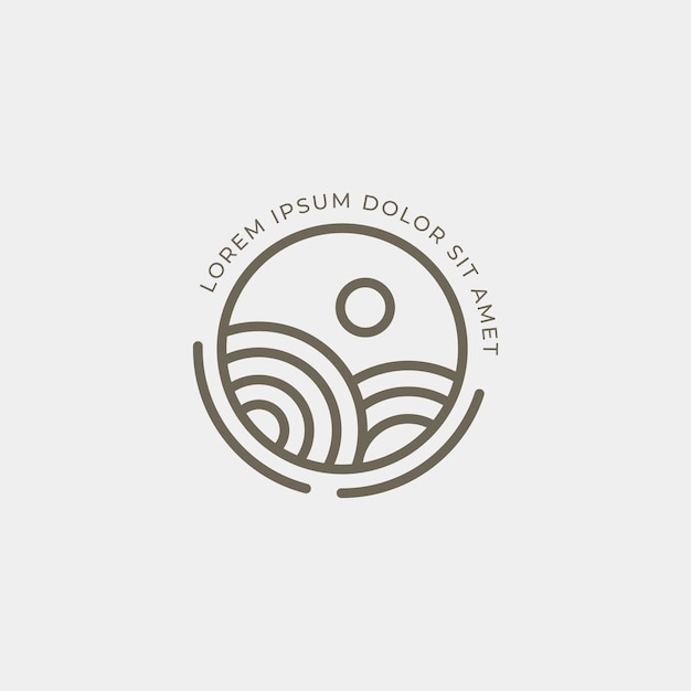 Vetor de logotipo lua minimalista