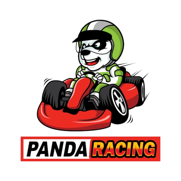 Vetor de logotipo panda race