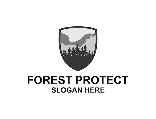 Vetor vetor de logotipo premium forest protect