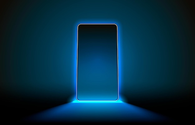 Vetor vetor de luz de tela móvel de tecnologia de tela móvel smartphone