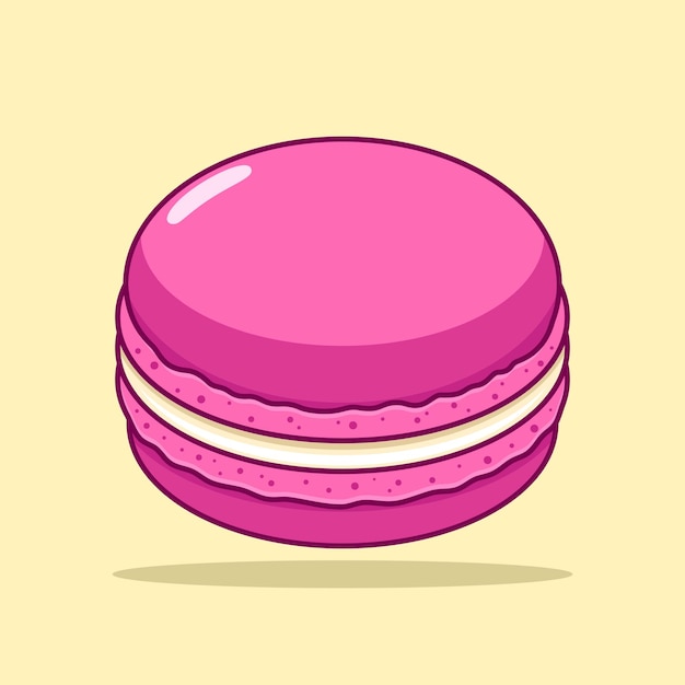 Vetor vetor de macaron rosa