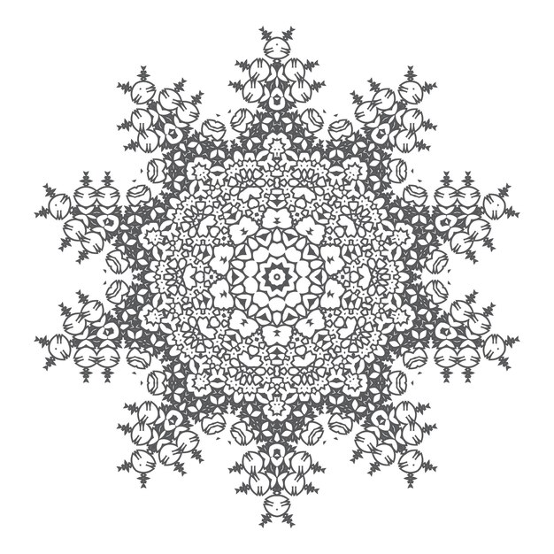 Vetor de mandala de arte de linha elegante para design