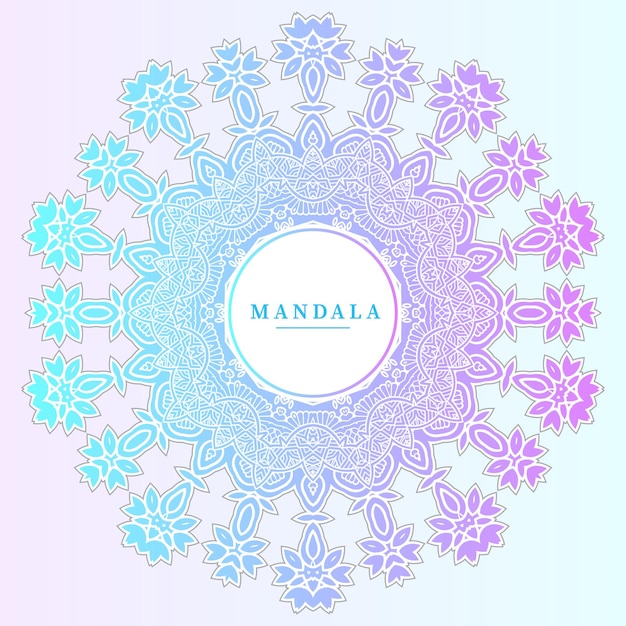 Vetor de mandala gradiente para um belo design