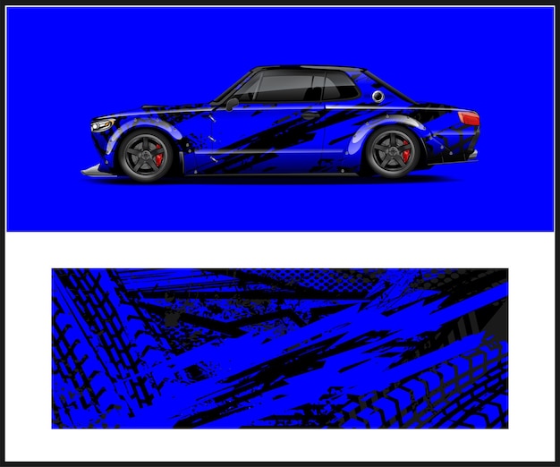 vetor de maquete de carro para gráficos de design de envoltório de carro