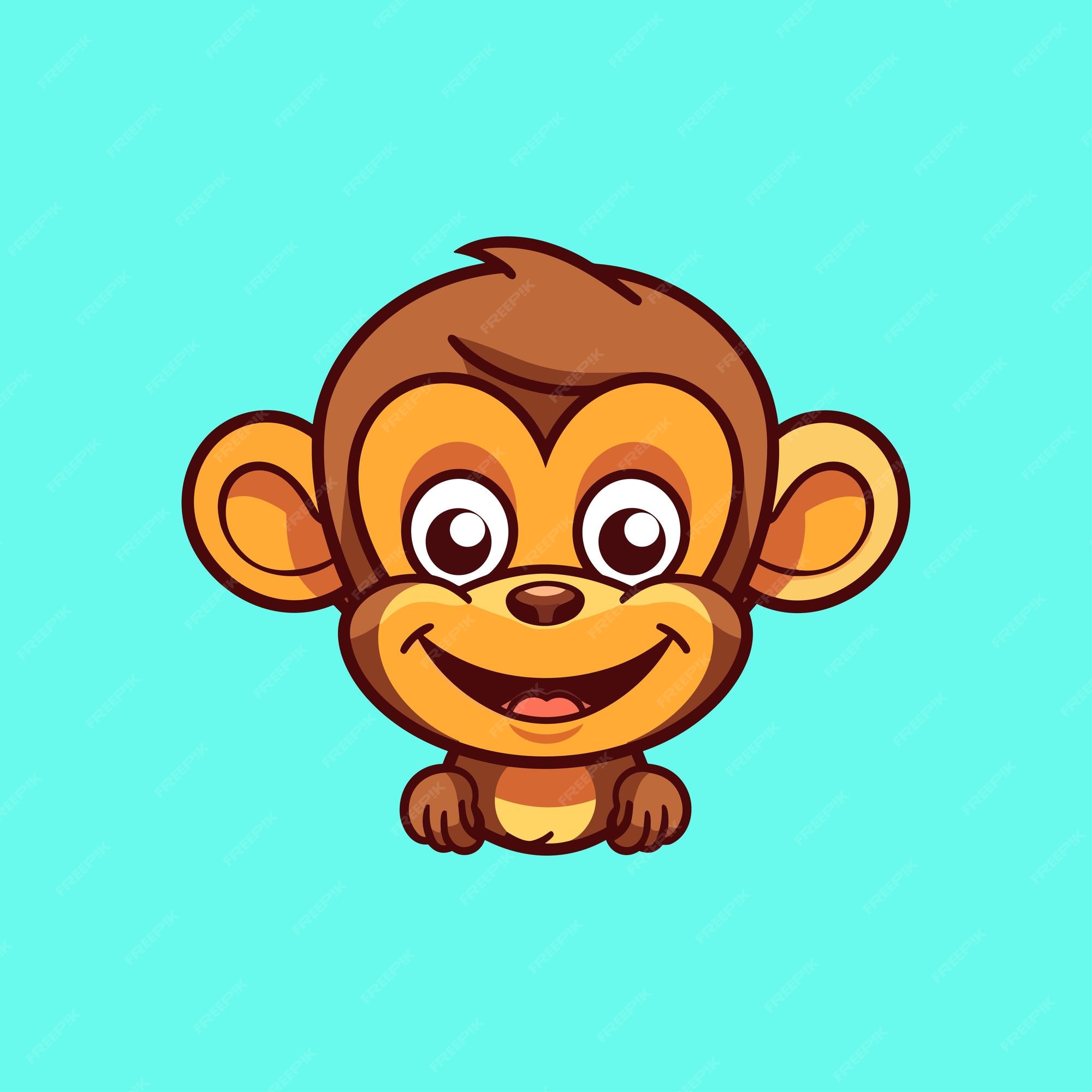 fofa macaco criança desenho animado mascote personagem. vetor ilustração  26284354 Vetor no Vecteezy