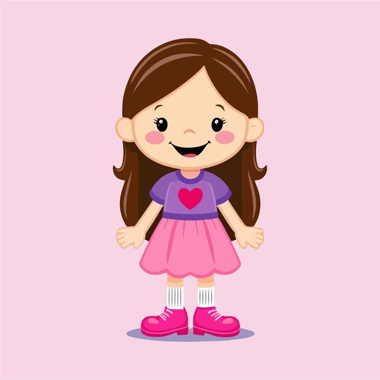 Vetor vetor de menina bonito