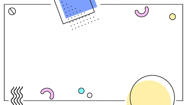 Vetor de modelo de banner de blog de Memphis pastel