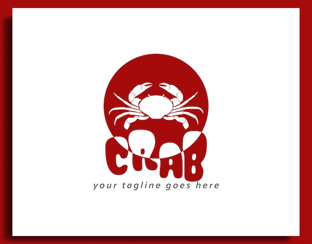 Vetor de modelo de design de clube de comida de design de logotipo de caranguejo