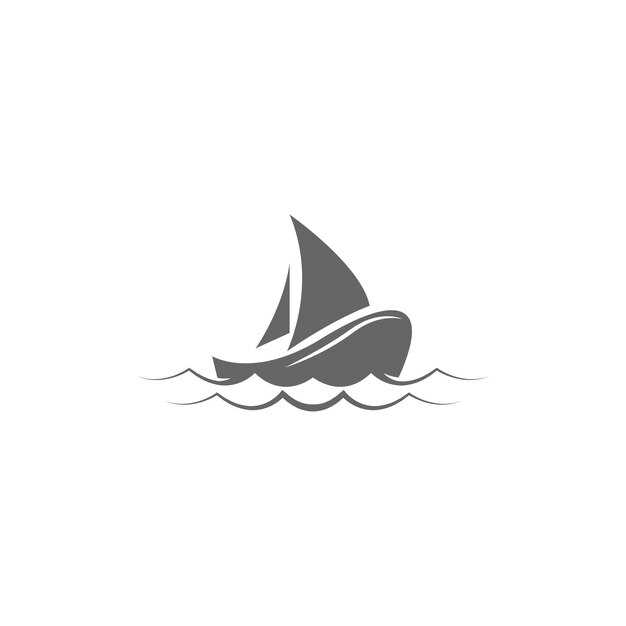Vetor vetor de modelo de design de ícone de logotipo de navio de cruzeiro