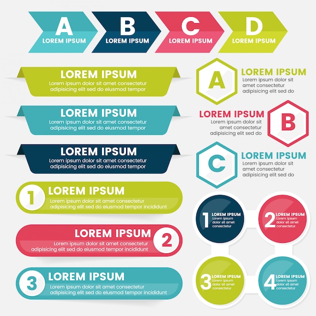 Vetor vetor de modelo de design de infográficos