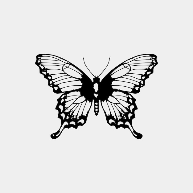 Vetor vetor de modelo de design de logotipo de borboleta