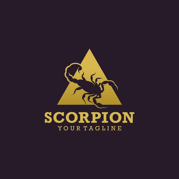 Vetor vetor de modelo de design de logotipo de escorpião ilustração