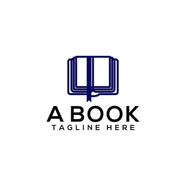 Vetor de modelo de design de logotipo de livro