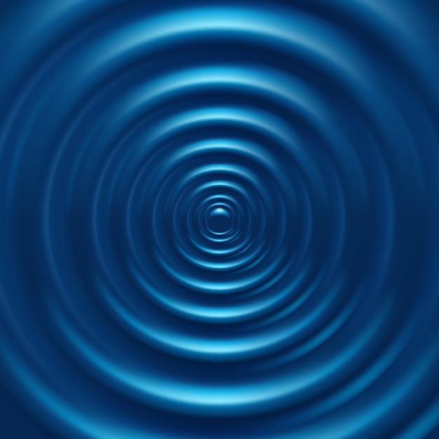 Vetor de modelo de fundo de efeitos de respingo de gota cáustica de superfície de ondulação de onda redonda de água realista