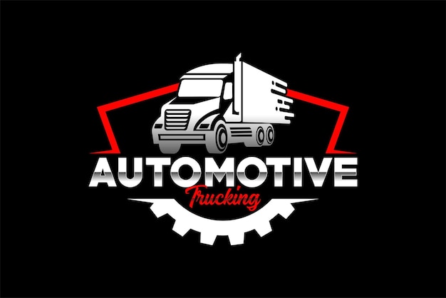 Vetor de modelo de logotipo abstrato de caminhão silhueta adequado para caminhões de carga de entrega de logotipo de carga.