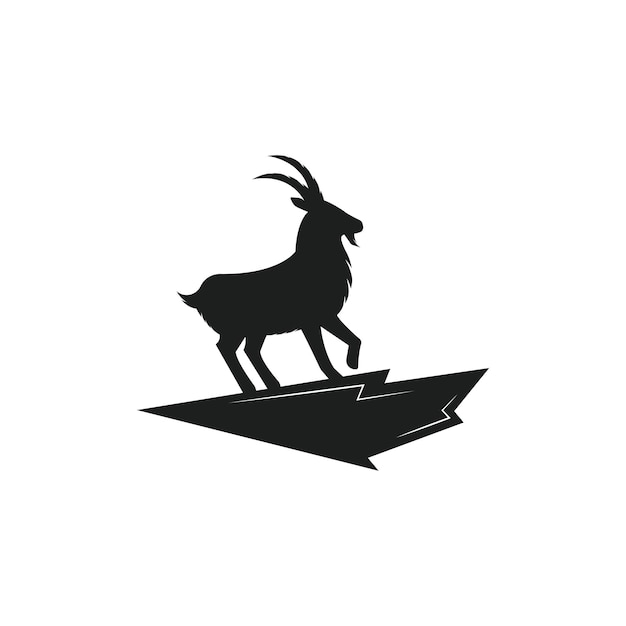 Vetor de modelo de logotipo de cabra