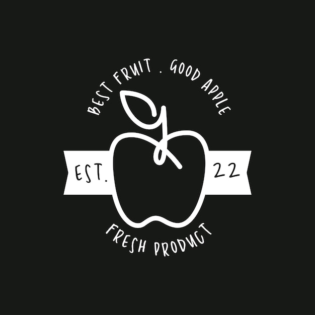 Vetor de modelo de logotipo de fruta maçã