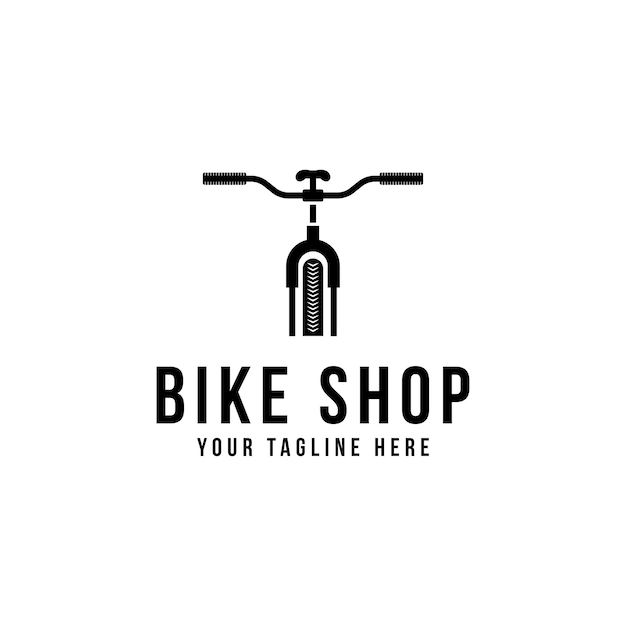 Vetor de modelo de logotipo de loja de bicicletas