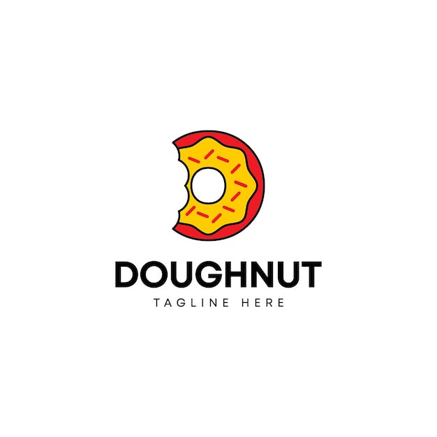 Vetor vetor de modelo de logotipo de rosquinha