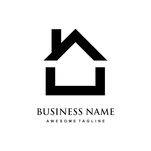 Vetor de modelo de logotipo para casa para negócios de design de interiores