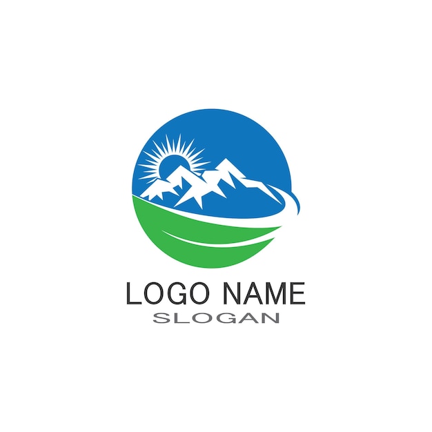 Vetor de modelo de negócio de logotipo de montanha