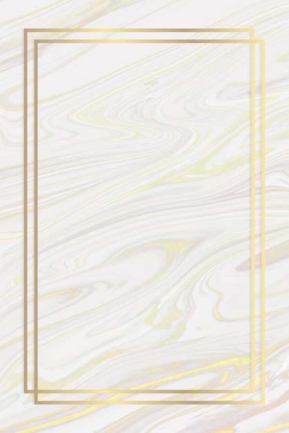 Vetor de moldura de retângulo dourado fluido