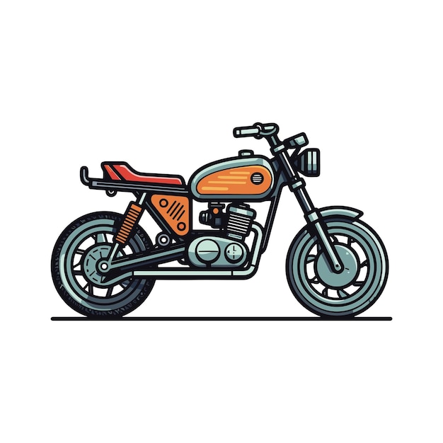 Vetor de motocicleta em estilo cartoon