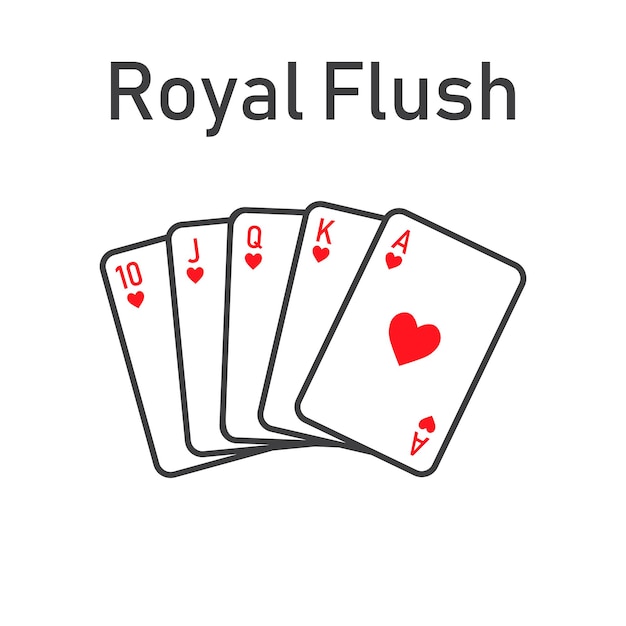 poker em um fundo preto e royal flush do naipe de copas e clubes. plano de  fundo para publicidade de cassino, pôquer, jogos de azar. ilustração  vetorial. 4857265 Vetor no Vecteezy