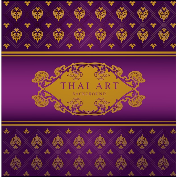 Vetor de padrão de arte tailandesa