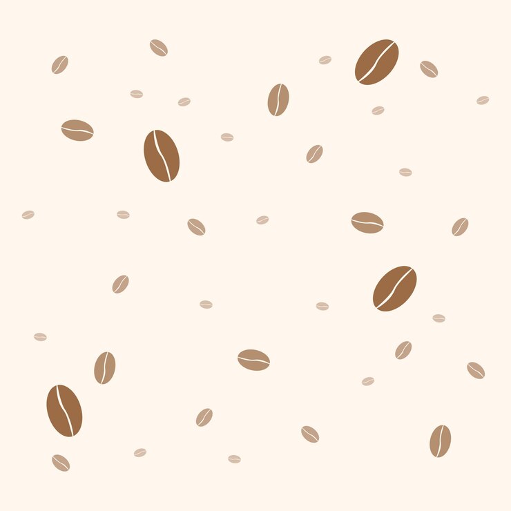 Vetor vetor de padrão de grãos de café