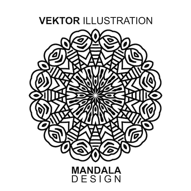 Vetor de padrão de mandala. ilustração vetorial