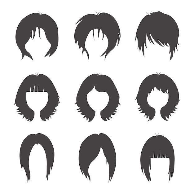 cabelo emo dos desenhos animados de textura grunge retrô 13823048 Vetor no  Vecteezy