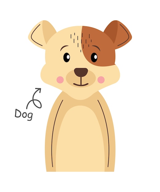 Vetor vetor de personagem de desenho animado de cachorro