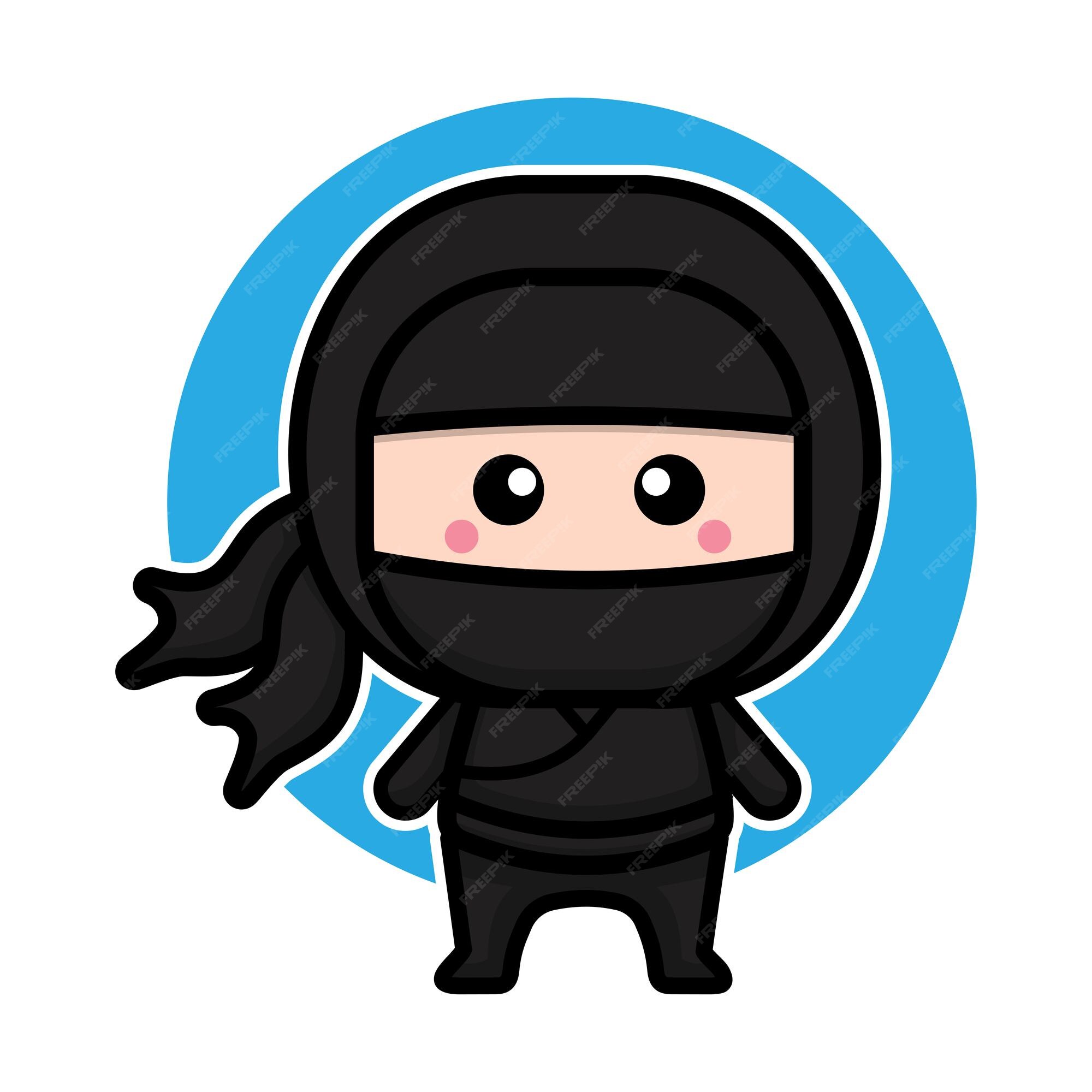 menino de desenho animado vestindo uma fantasia de ninja preto 12941611  Vetor no Vecteezy