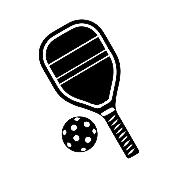Vetor vetor de pickleball, ícone de símbolo tradicional vetorial para jogar pickleball