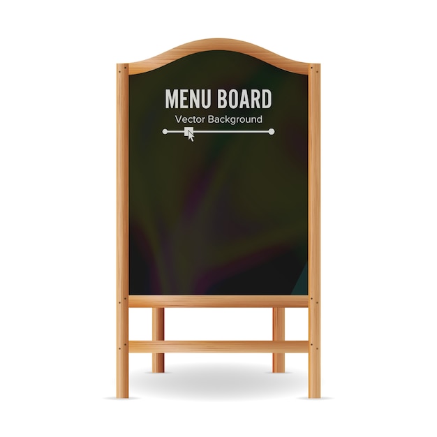 Vetor de placa preta de menu