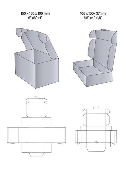 Vetor de projeto de caixa