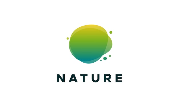 Vetor de projetos de logotipo de elemento de folha verde de natureza icônica moderna