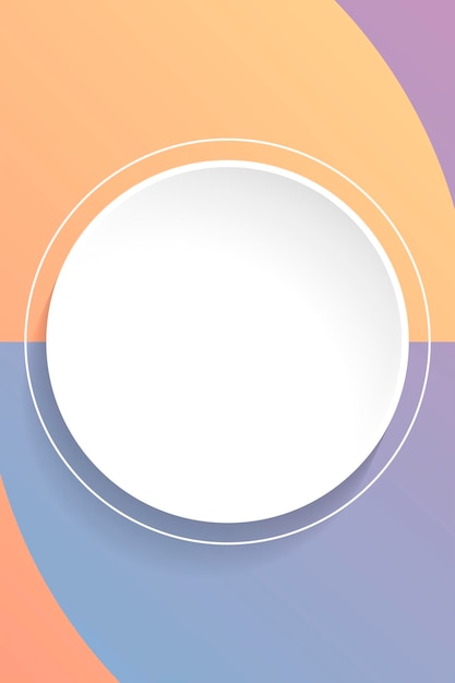 Vetor vetor de quadro abstrato colorido círculo em branco