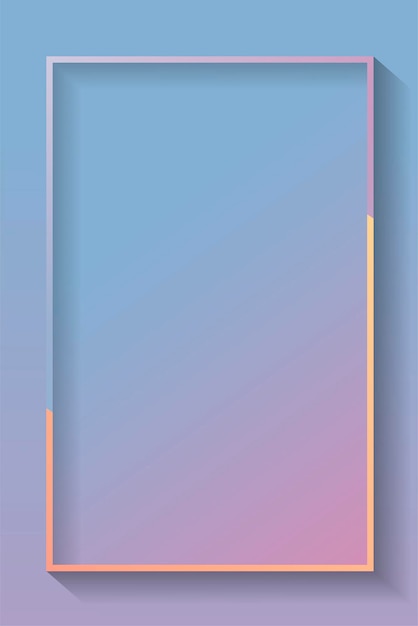 Vetor de quadro abstrato colorido retângulo em branco