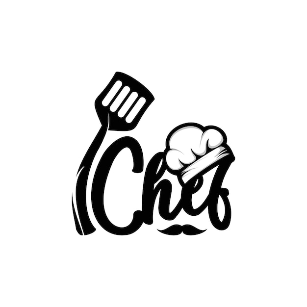 Vetor vetor de qualidade premium do logotipo do chef