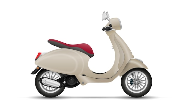 Vetor de scooter de vetor de motocicleta vintage