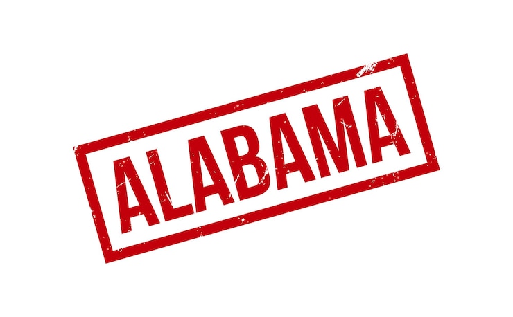 Vetor vetor de selo de carimbo de borracha do alabama