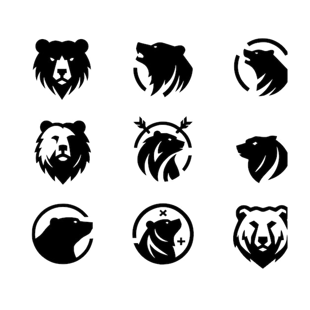 vetor de silhueta de urso