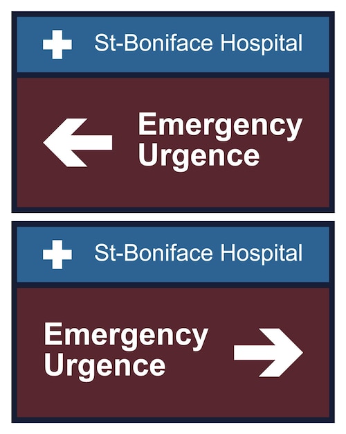 Vetor vetor de sinal de emergência hospitalar