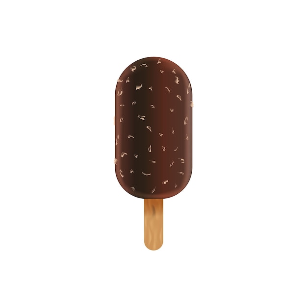 Vetor de sorvete de chocolate