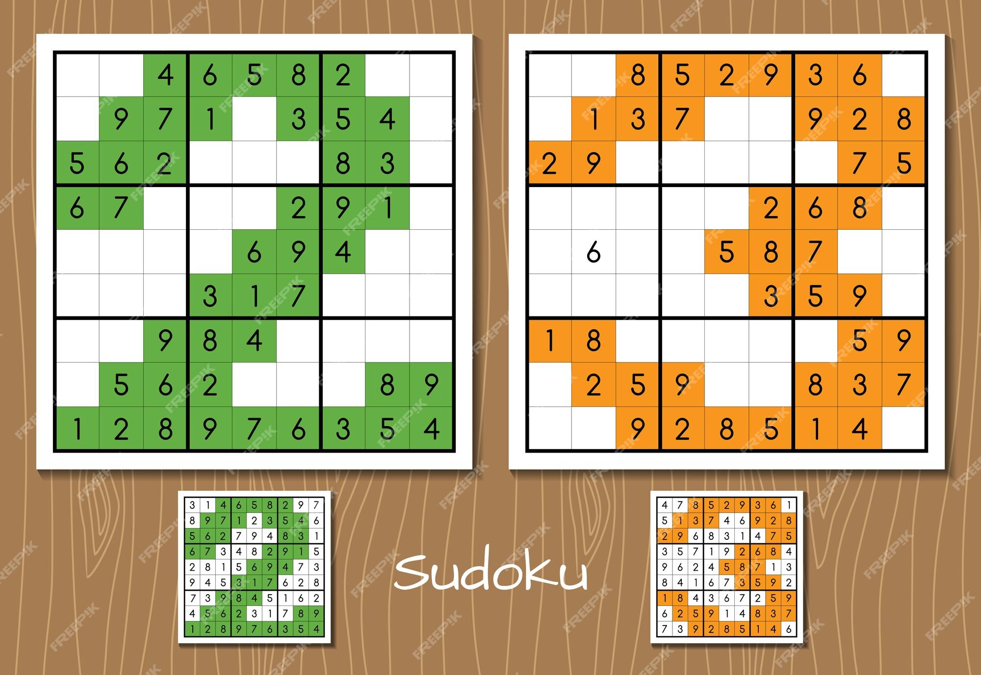 Jogo De Sudoku Com Resposta Ilustração do Vetor - Ilustração de