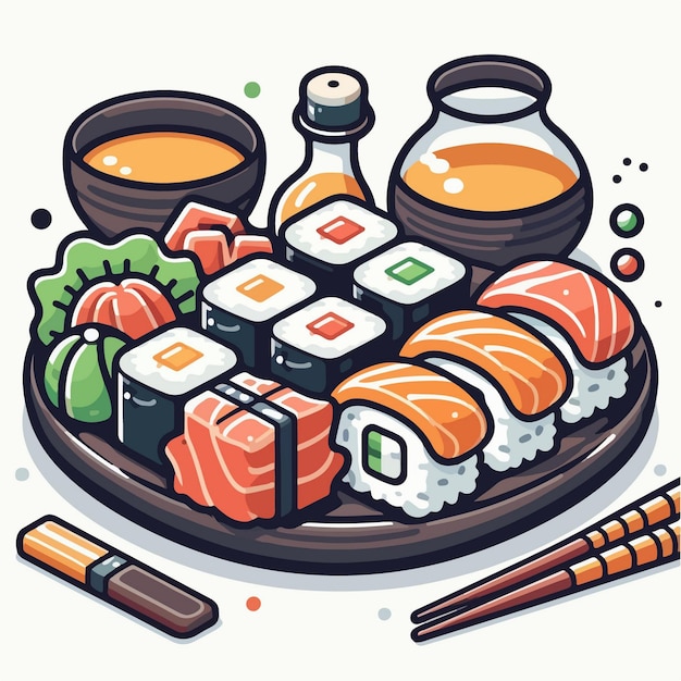 Vetor vetor de sushi