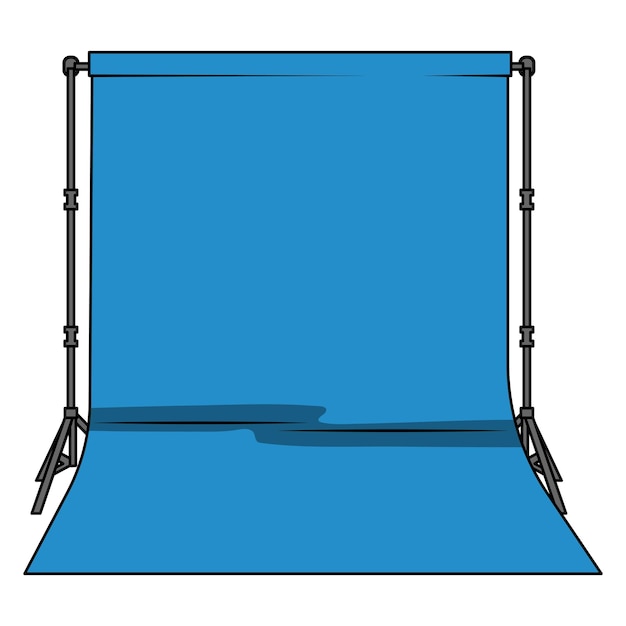 Vetor de tela azul comumente usado em estúdios fotográficos